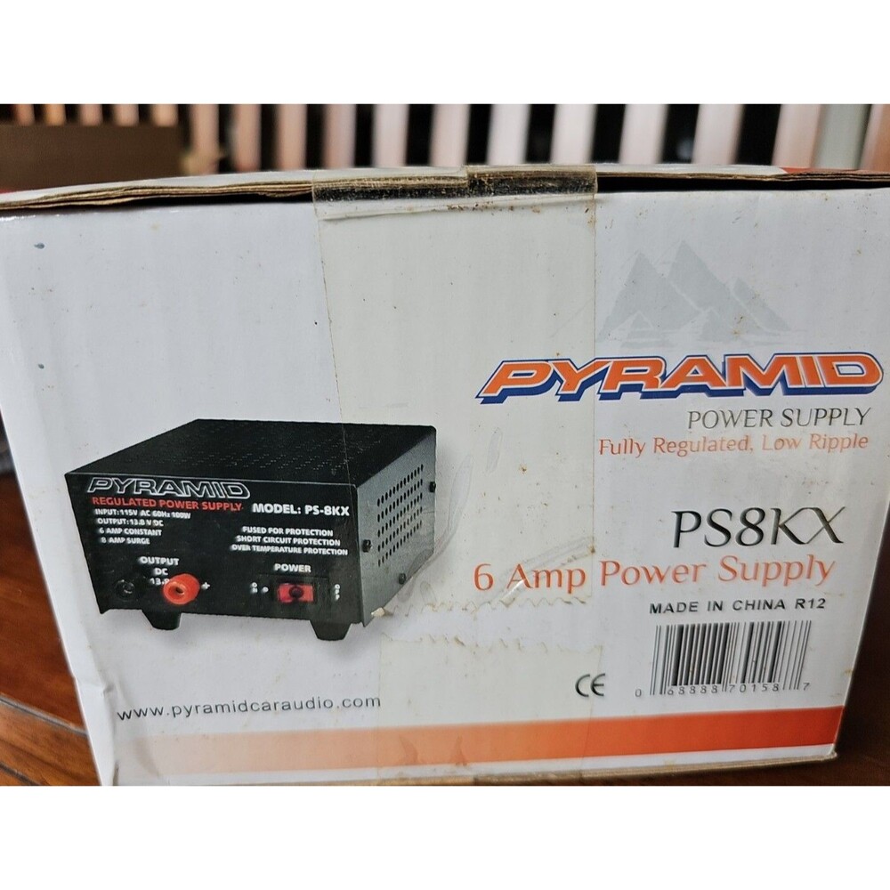 Pyramid PS8KX Heavy Duty 6 Amp Constant Regulated AC/DC Power Supply NEW- FREE S